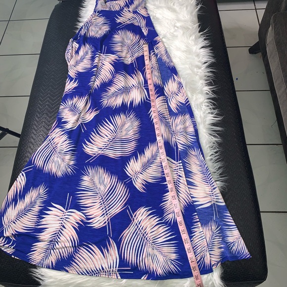 Blue 2-Split ankle length sundress - Picture 12 of 16